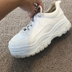 White Platform Sneakers Size 8